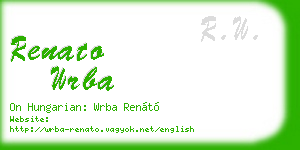 renato wrba business card